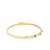 Brazalete en oro amarillo de 14K con diamante de 0.27CT y rubí de 0.48CT