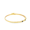 Brazalete en oro amarillo de 14K con diamante de 0.28CT y zafiro de 0.52CT
