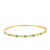 Brazalete en oro amarillo de 14K con diamante de 0.28CT y esmeralda de 0.38CT