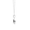Dije con cadena en oro blanco de 14K con diamante de 0.08CT y zafiro de 0.97CT