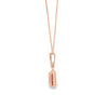 Dije con cadena en oro rosa de 14K con diamante de 0.10CT