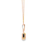 Dije con cadena en oro rosa de 14K con diamante de 0.10CT