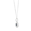 Dije con cadena en oro blanco de 14K con diamante de 0.11CT