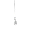 Dije con cadena en oro blanco de 14K con diamante de 0.11CT