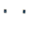 Aretes en oro blanco de 14K con diamante de 0.17CT