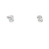 Aretes en oro blanco de 14K con diamante de 0.17CT
