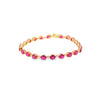 Brazalete en 14K en Oro Rosa con 0.27CT en Diamantes y 9.43CT en Rubíes
