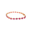 Brazalete en 14K en Oro Rosa con 0.27CT en Diamantes y 9.43CT en Rubíes
