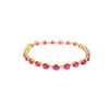 Brazalete en 14K en Oro Rosa con 0.27CT en Diamantes y 9.43CT en Rubíes