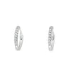 Arracadas en oro blanco de 14K con diamantes HSI de 0.15 ct