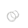 Arracadas en oro blanco de 14K con diamantes HSI de 0.15 ct