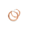 Arracadas en oro rosa de 14K con diamantes de 0.15 ct HSI