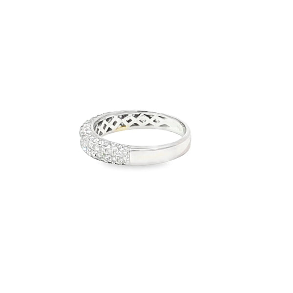 Churumbela en oro blanco de 14K con 0.95 ct de diamantes