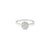 Anillo Solitario en Oro Blanco de 14K con Brillante de 0.34 ct, calidad HSI.