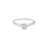 Anillo Solitario en Oro Blanco de 14K con Brillante de 0.17 ct, calidad HSI.