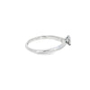 Anillo Solitario en Oro Blanco de 14K con Brillante de 0.17 ct, calidad HSI.