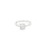 Anillo solitario en oro blanco de 14K con 0.77 ct en diamante HSI