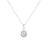 Dije con cadena en oro blanco de 14K con 0.25 ct en diamante HSI