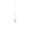Dije con cadena en oro blanco de 14K con 0.25 ct en diamante HSI
