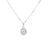 Dije con cadena en oro blanco de 14K con 0.15 ct en diamante HSI