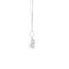 Dije con cadena en oro blanco de 14K con 0.15 ct en diamante HSI