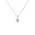 Dije con Cadena en 14K en Oro Blanco con 0.35CT en Diamante calidad H SI