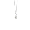 Dije con Cadena en 14K en Oro Blanco con 0.35CT en Diamante calidad H SI