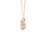 Dije con cadena en oro rosa de 14K diamante de 0.10 ct corazón