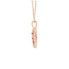 Dije con cadena en oro rosa de 14K con rubí forma de corazón de 0.13 ct