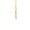 Dije con cadena en oro amarillo de 14K con esmeralda corazon de 0.13 ct