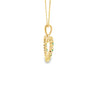 Dije con cadena en oro amarillo de 14K con esmeralda corazon de 0.13 ct