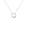 Dije con Cadena en 14K en Oro Blanco con 0.05CT en Diamantes forma de Corazón