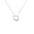 Dije con Cadena en 14K en Oro Blanco con 0.05CT en Diamantes forma de Corazón