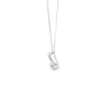 Dije con Cadena en 14K en Oro Blanco con 0.05CT en Diamantes forma de Corazón
