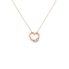 Dije con Cadena en 14K en Oro Rosa con 0.05CT en Diamantes forma de Corazón
