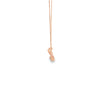 Dije con Cadena en 14K en Oro Rosa con 0.05CT en Diamantes forma de Corazón