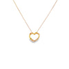 Dije con Cadena en 14K en Oro Rosa con 0.05CT en Diamantes forma de Corazón