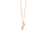 Dije con Cadena en 14K en Oro Rosa con 0.05CT en Diamantes forma de Corazón