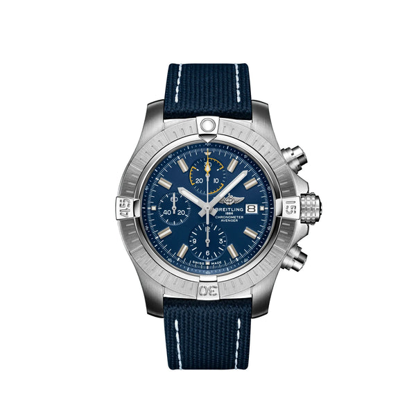 Reloj Breitling Avenger de acero automático de 45 mm con cronógrafo en azul