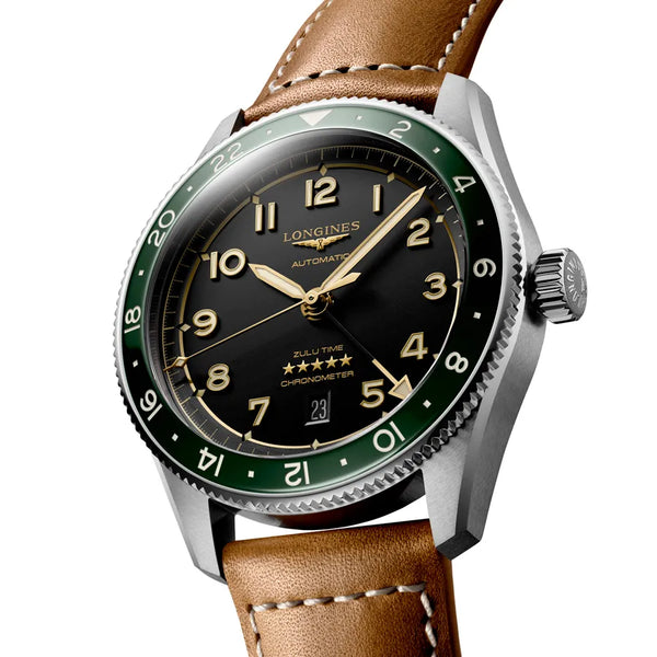 Reloj Longines Spirit Acero Automático 42MM Correa de Piel