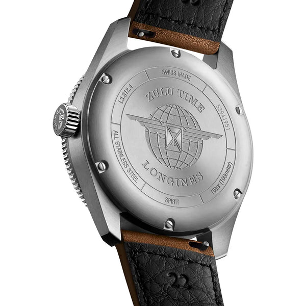 Reloj Longines Spirit Acero Automático 42MM Correa de Piel