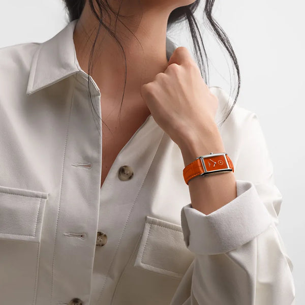 Reloj Longines Dolcevita Acero Cuarzo Naranja