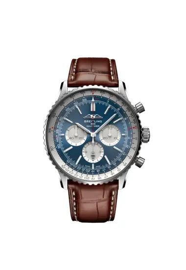 Reloj Breitling Navitimer de acero automático de 46 mm con cronógrafo en azul