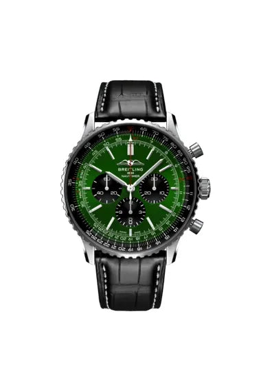 Reloj Breitling Navitimer de acero automático de 46 mm con cronógrafo en verde