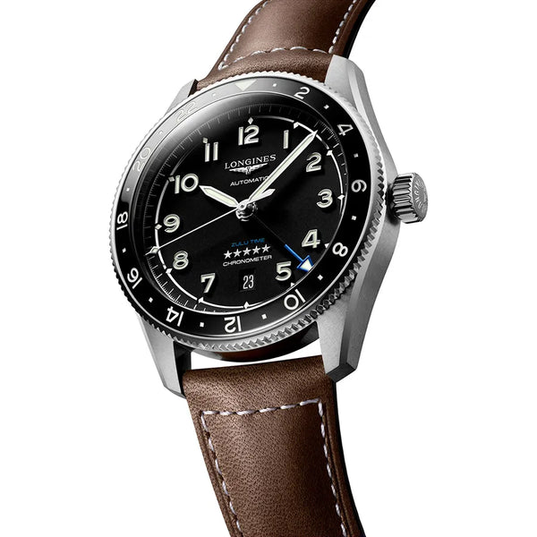 Reloj Longines Spirit Acero Automático 42MM Esfera Negra