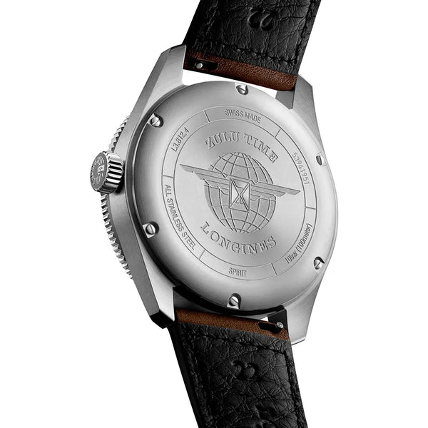 Reloj Longines Spirit Acero Automático 42MM Esfera Negra