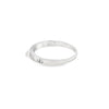 Churumbela en oro blanco de 14K con diamantes de 0.24 ct, estilo clásico