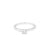 Anillo solitario en oro blanco de 14K con un diamante de 0.20 ct
