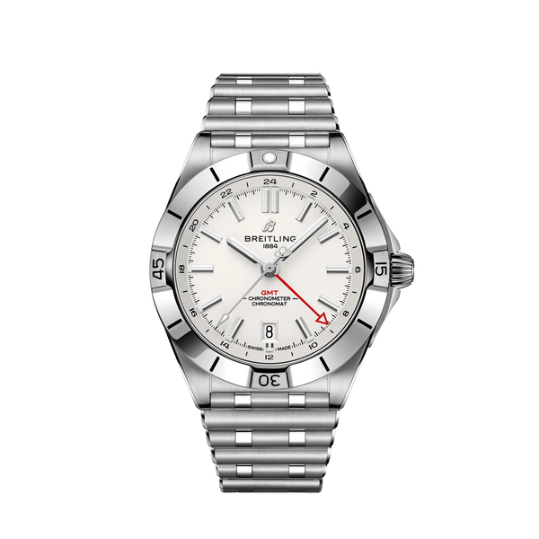 Reloj Breitling Chronomat de acero automático de 40 mm GMT en blanca