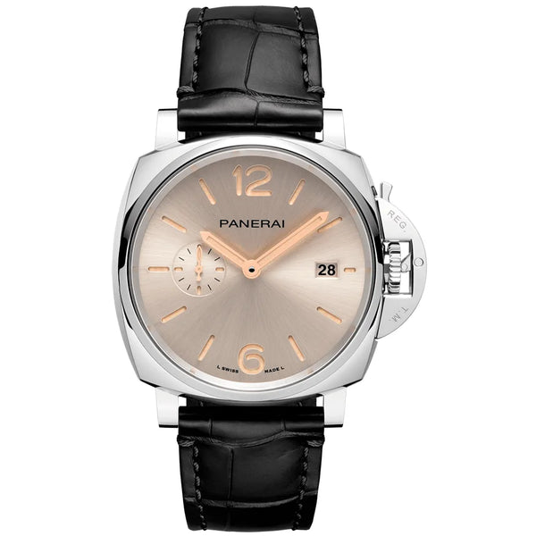 Reloj Panerai Luminor Due de acero automático de 42 mm en plata